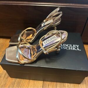 Badgley Mischka Gold Callie Heels